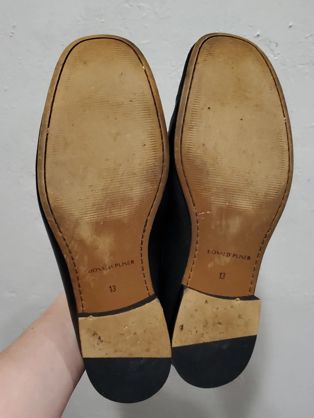 Donald J. Pliner Dannie Black Leather Slip-On Horsebit Loafer